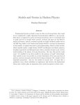 Models and Stories in Hadron Physics - Philsci