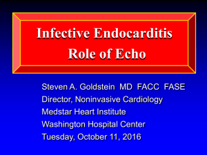 Infective Endocarditis Role of Echo