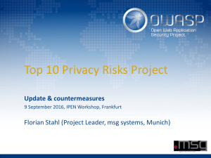 OWASP Top 10 Privacy Risks