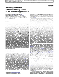 Report Decoding Individual Episodic Memory Traces in the Human