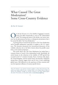 What Caused The Great Moderation?