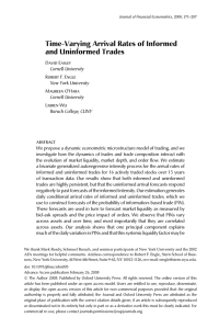 Time-Varying Arrival Rates of Informed and Uninformed Trades