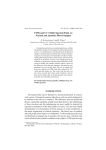 FTIR and UV-Visible Spectral Study on Normal and