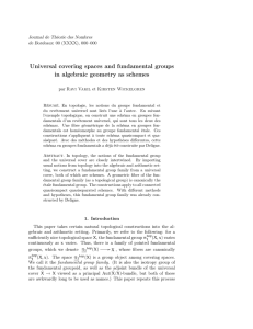 Universal covering spaces and fundamental groups in