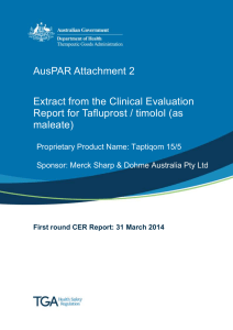 Extract from the Clinical Evaluation Report for