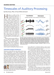 Timescales of Auditory Processing - Brainvolts