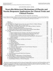 Neuro-Bio-Behavioral Mechanisms of Placebo and Nocebo