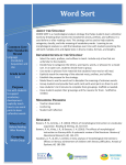 Word Sort for Morphological Analysis