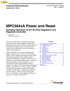MPC564xA Power and Reset