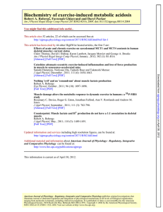 Biochemistry of exercise-induced metabolic acidosis