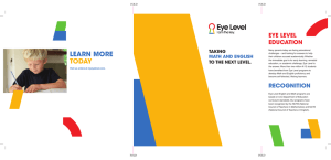 LEARN MORE TODAY - Eye Level Learning Centers