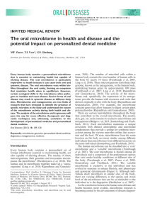 The oral microbiome in health and disease and the potential impact