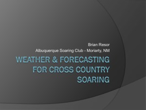 Weather Forecasting for Cross Country Soaring