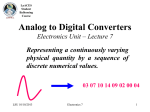 Analog to Digital Converters