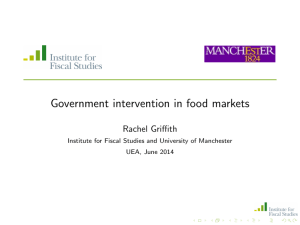 Government intervention in food markets