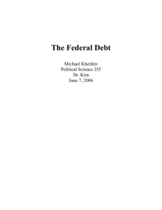 Effects of the Federal Debt on the U