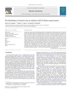 The distribution of reactive iron in northern Gulf of Alaska coastal