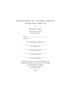 hydrodynamics of a rotating strongly interacting fermi gas