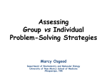 Assessing Group vs Individual Problem-Solving Strategies