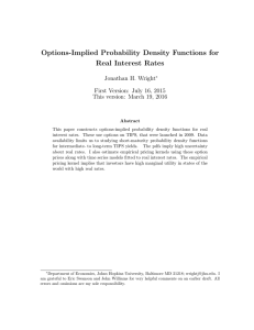 Options-Implied Probability Density Functions for Real Interest Rates