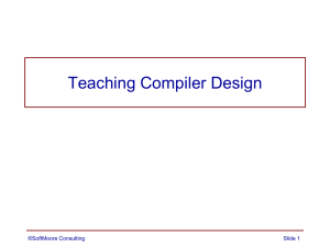 Teaching Compiler Design