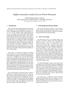 Highly-Associative Caches for Low-Power Processors