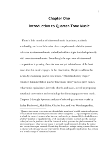 Chapter One Introduction to Quarter