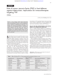 Role of tumour necrosis factor (TNF)