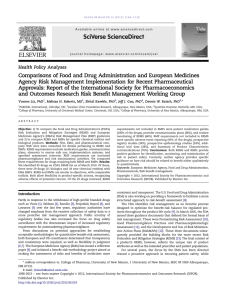 Comparisons of Food and Drug Administration and European