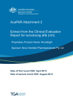 AusPAR Attachment 2: Extract from the Clinical Evaluation Report