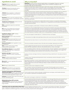 Ingredients to avoid Why is it harmful?