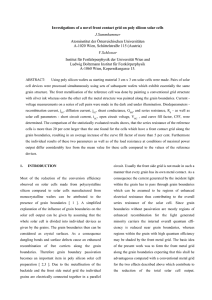 Investigations of a novel front contact grid on poly silicon solar cells