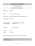 Module Title: Electrical Science 2 - CIT