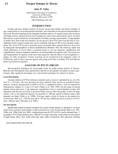 13 Oxygen Isotopes in Zircon - University of Wisconsin