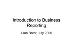 Introduction to Business Reporting