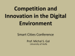 Competition and Innovation in the Digital Environment Smart Cities