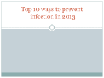 Top 10 ways to prevent infection in 2013