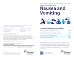 Nausea and Vomiting - Cancer Care Ontario