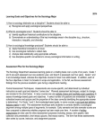 2014 Learning Goals and Objectives for the Sociology Major 1) How