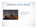 Motions of the Earth