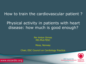 How to train the cardiovascular patient