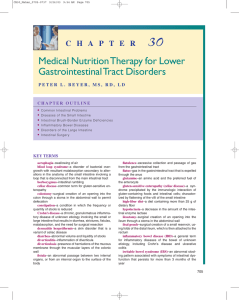 Medical NutritionTherapy for Lower GastrointestinalTract Disorders