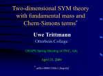 Two-dimensional SYM theory with fundamental mass and Chern