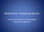 Biodiversity: Preserving Species