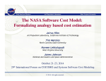 The NASA Software Cost Model: Formalizing analogy