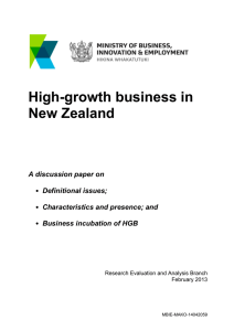 high-growth firms in New Zealand - Ministry of Business, Innovation
