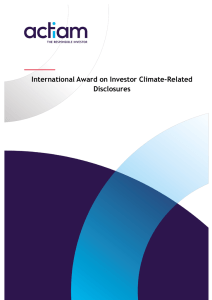 Investor Award on Climate-Related Disclosures