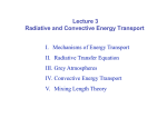 Lecture 3 Radiative and Convective Energy Transport I