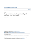 Responsibilism and the Analytic-Sociological Debate in Social