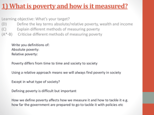 Poverty - Miss Rose Sociology